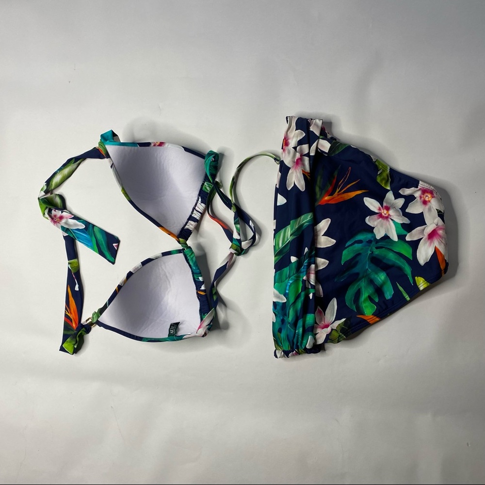 Lauren Ralph Lauren Floral Bikini Watercolor Blue - Picture 4 of 16